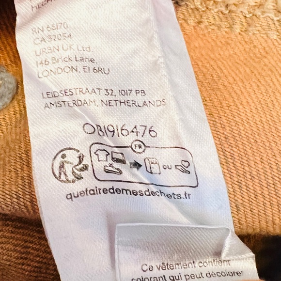 We The Free Prince Street Denim Shorts Size 26 Orange Tone Fall Outfits A1 - Picture 4 of 7